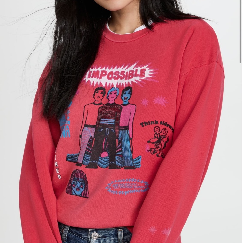 MOTHER the drop square sweatshirt